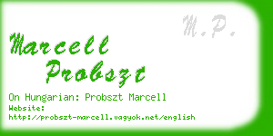 marcell probszt business card